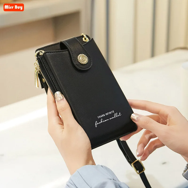 

Universal PU Leather Small Smart Phone Bag For iPhone 14 13 12 11 Pro Max 6S 7 8 Plus X XR XS Max Case Shoulder Crossbody Purse