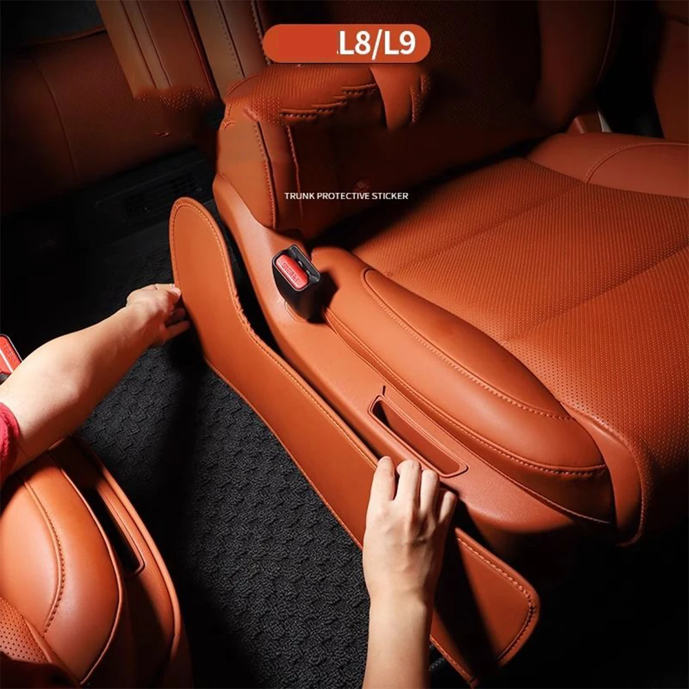 

For LEADING IDEAL LiXiang L8 L9 2023 Car Aisle Leather Anti-kick Two-row Seat Border Kick Protection Pad Sticker Accessories