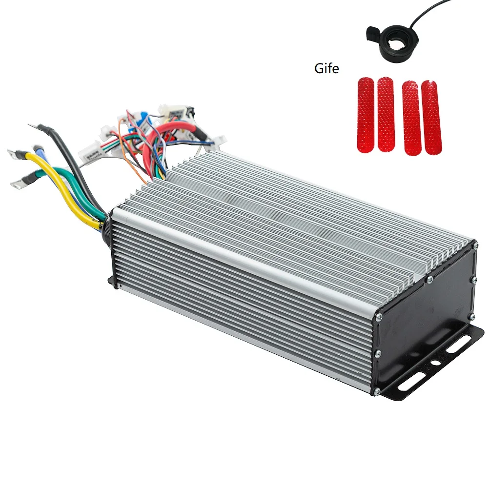 

Brushless Hub Motor Controller 3000W 48V/60V/72V 80A 24mos For E-Bike E-Scooter Brushless Motor Square Wave Controller DIY