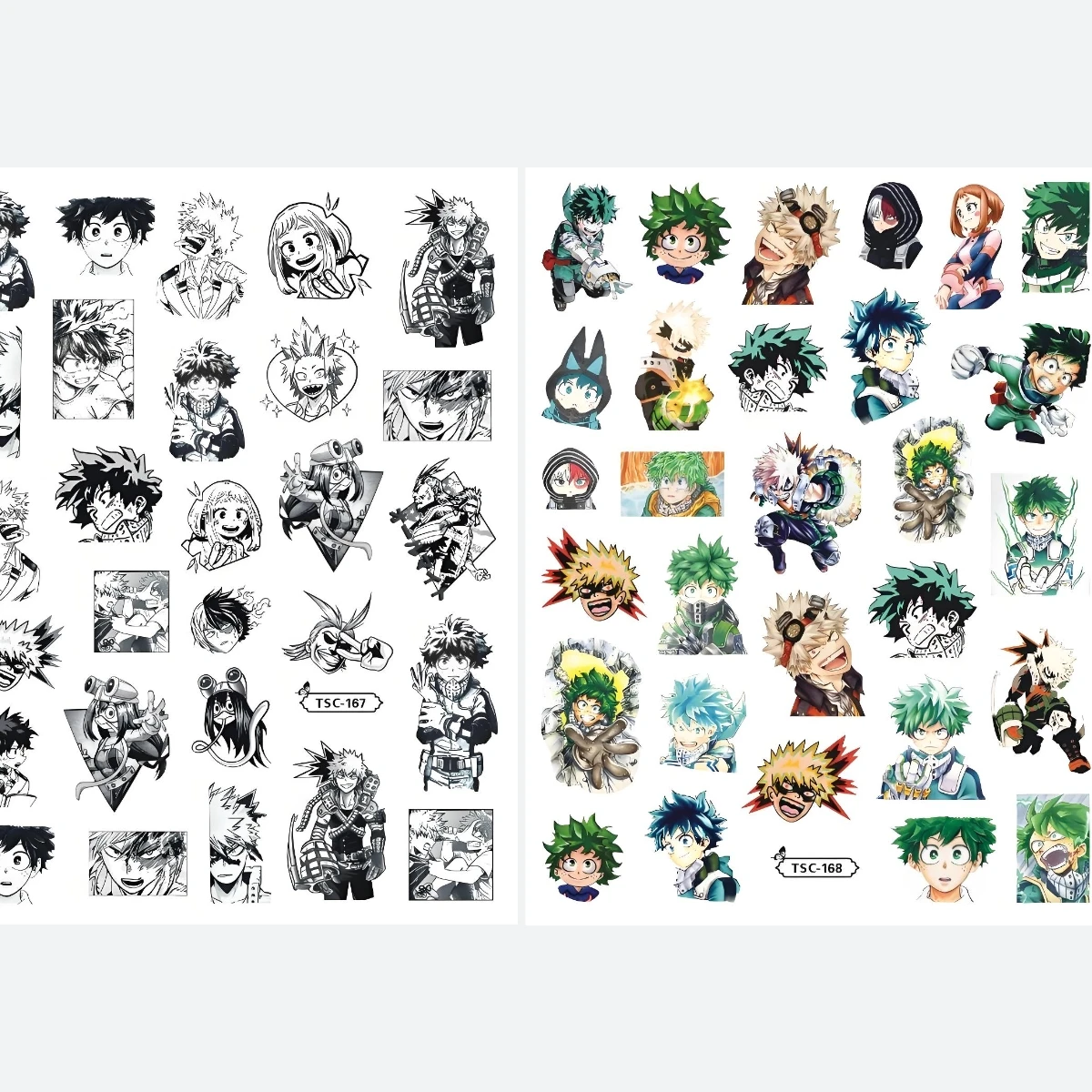 TSC-168 My Hero Academia,deku,Midoriya Izuku,みどりや, Anime 3d Nail Art Stickers Nail Stickers