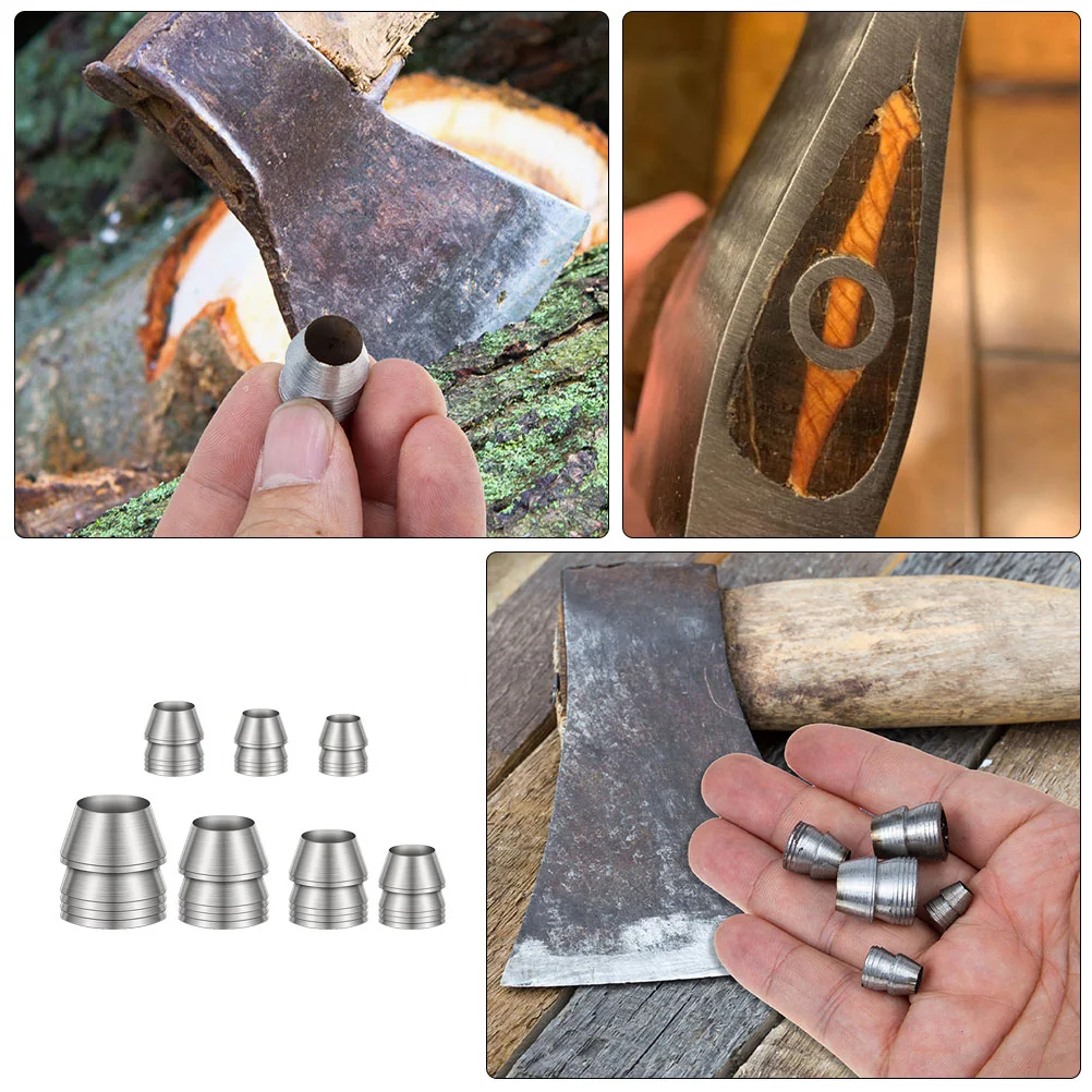 7 Pcs Carpenter Tools Metal Wedge Hammer Axe Handle Nail Handles Replacement for Installation Supplies Iron 6