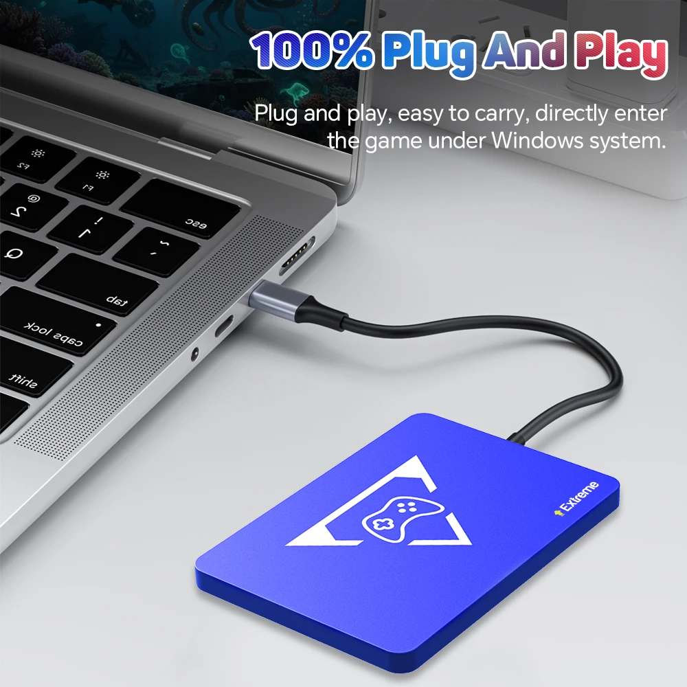 2T Portable Retro Game SSD With 20441 Games&80 Emulators For PS5