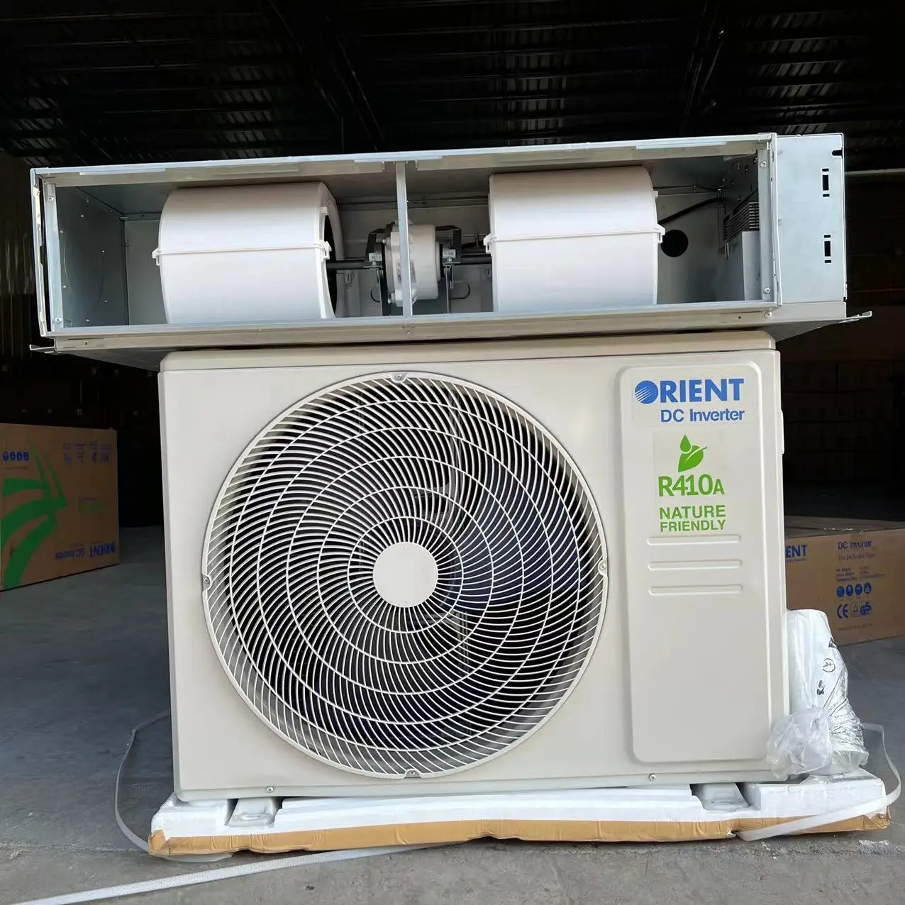 Ceiling Concealed Ducted Type Air Conditioner Orient 18000btu 24000btu 36000btu 48000btu DC Inverter Heat Pump 220V 50HZ R410A 4