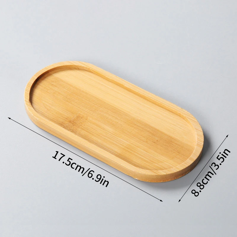 Jewelry Display Tray Wooden Soap Dispenser Tray Home Decoration Flower Pot Tray Round Square Candles Jewelry Storage Bathroom Kitchen Plate