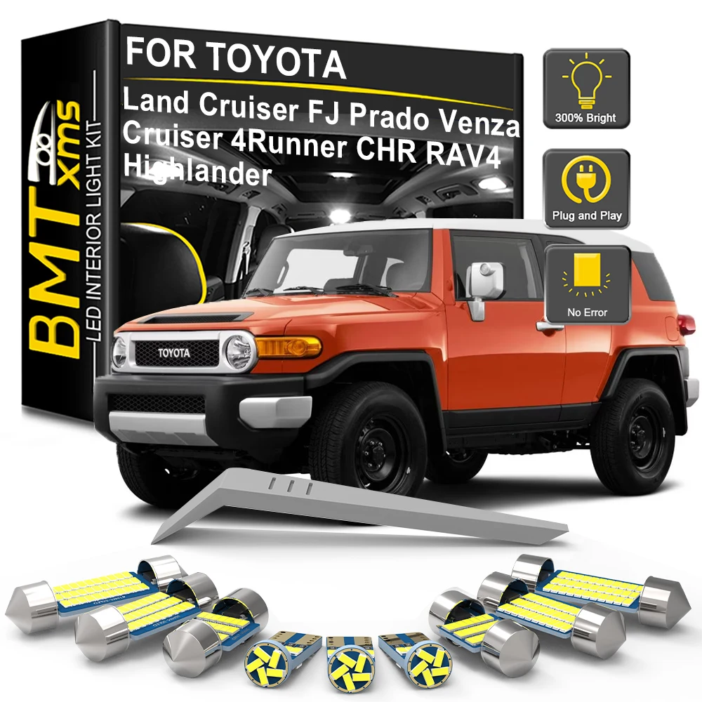 BMTxms LED Interior Light Bulb Kit For Toyota Land Cruiser 80 100 200 Prado 120 180 FJ Cruiser CHR RAV4 Highlander Venza 4Runner 1