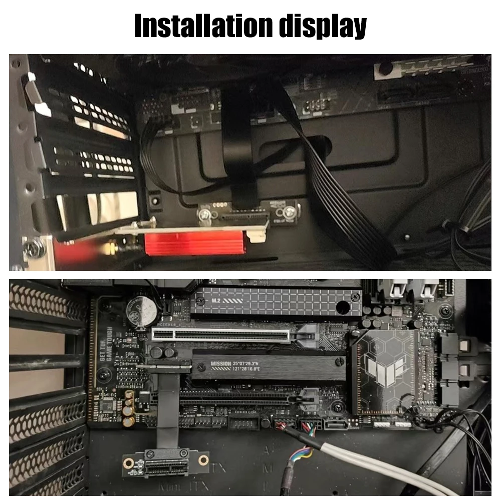 PCIE 3.0 X1 Riser-Kabel 90 ° Rechtwinkliges PCI Express X1-Verlängerungskabel für PCIe WiFi-Adapter, Ethernet-Kartensteckplatz – Detail 6