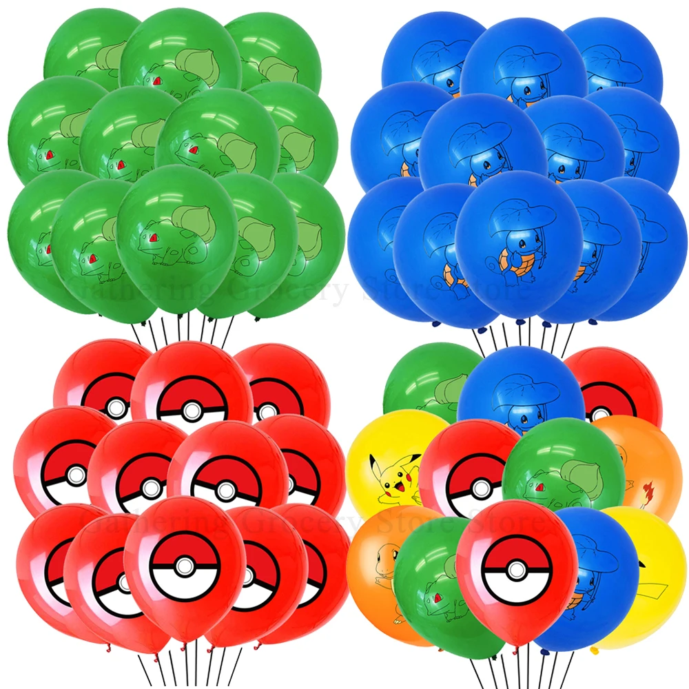 

10/15Pcs Pokemon Pikachu Latex Ballon Party Decorations Kids Birthday Scene Layout DIY Party Supplies Event Gifts Helium Globos