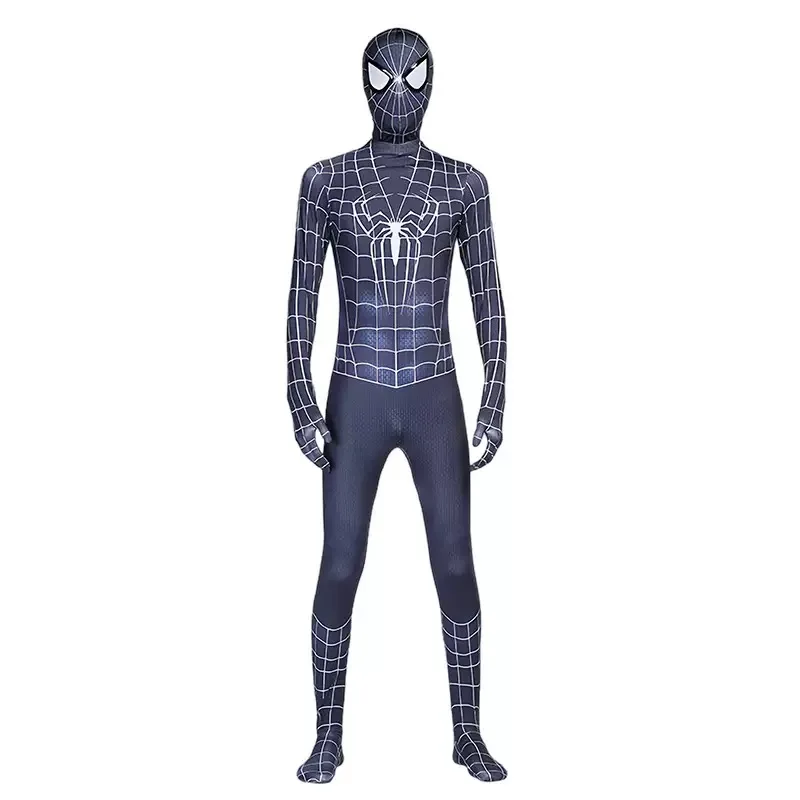 Black Spider-Man Costume Adult Spandex Bodysuit – Halloween Cosplay