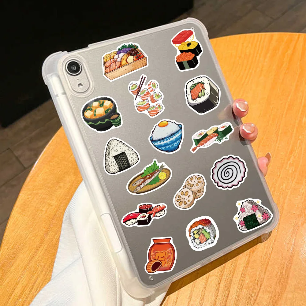 55pcs 일본 요리 스티커 데칼 노트북 스크랩북 스케이트 보드 헬멧 냉장고 DIY 낙서 미적 스티커