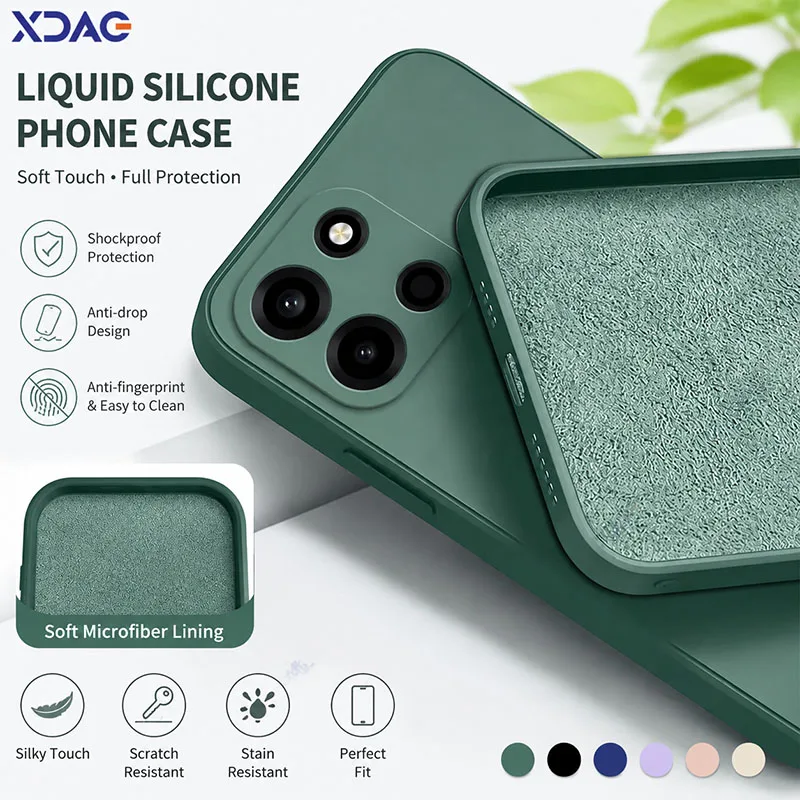 Enhanced Liquid Silicone Phone Case with Soft Anti-Scratch Microfiber Lining