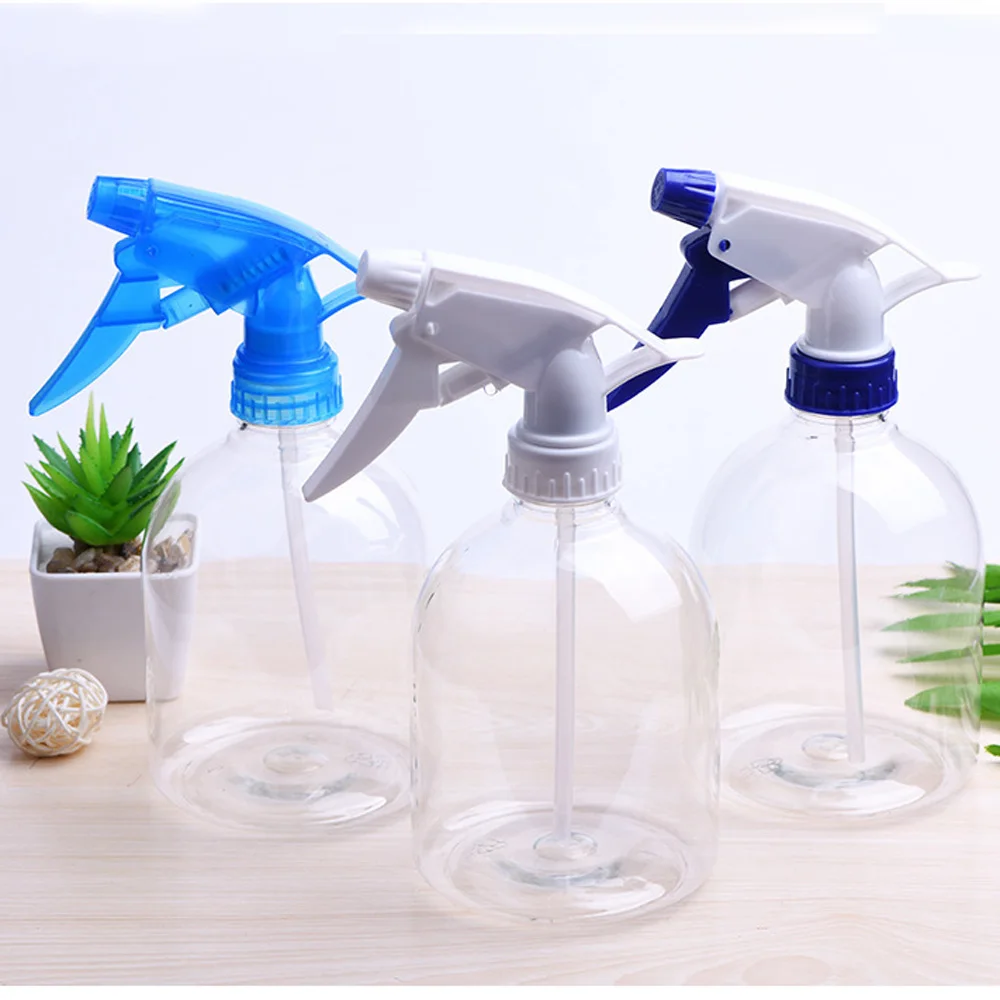 500ml Transparency color Sprayer Watering Flowers Plastic Water Spray Bottle with trigger sprayer