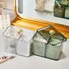 Acrylic Swabs Cosmetic Organizer Storage Box Desktop Dust-Proof Makeup Removal Cotton Lipstick Cosmetics Organization Holder 1