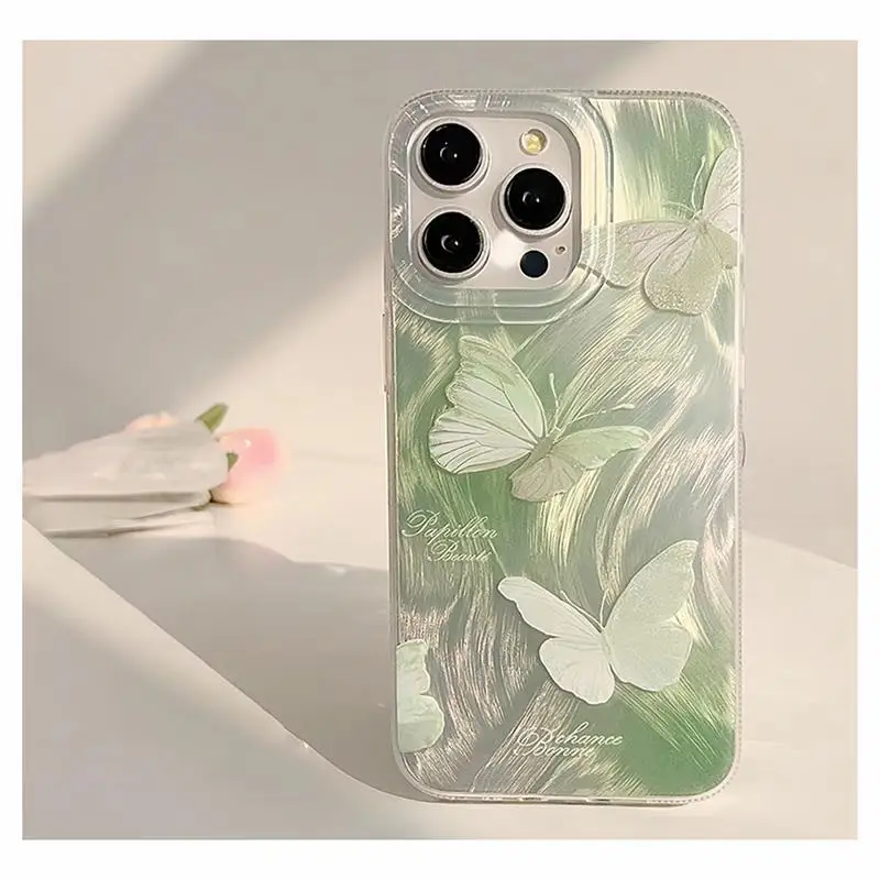 Butterfly Laser Silver Phone Case