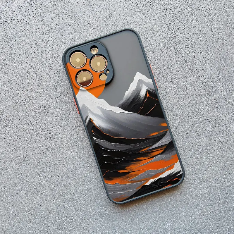 Mountain Peak Vintage Handyhülle für iPhone 13 12 Pro Max Mini 17 16 15 11 14 Pro Max 15 14 Plus XS X XR Stoßfeste Rückabdeckung – Detail 2