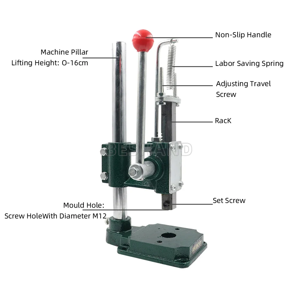 Silent Leather Hole Punch Machine Manual Stamping Hand Press Puncher Tool for Leather Craft Working Punching Hole leather craft tool kit leather craft tool leather craft tools leather tools leather punches eyelets punching tools