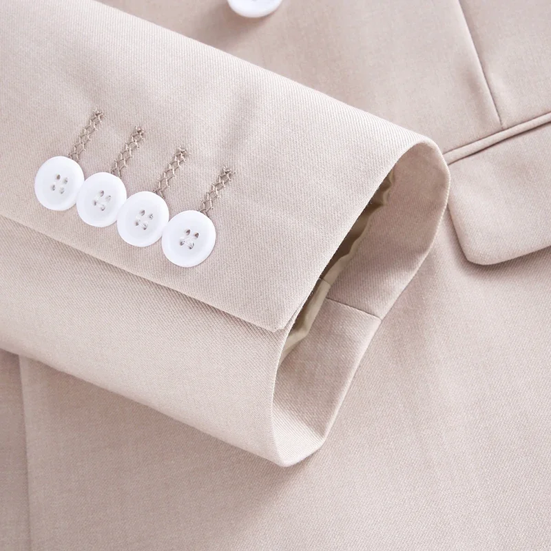 3 Pcs Set Suit Coat Vest Pants / Fashion New Men's Casual Boutique Business Solid Color Groom Wedding Formal Blazers Dress