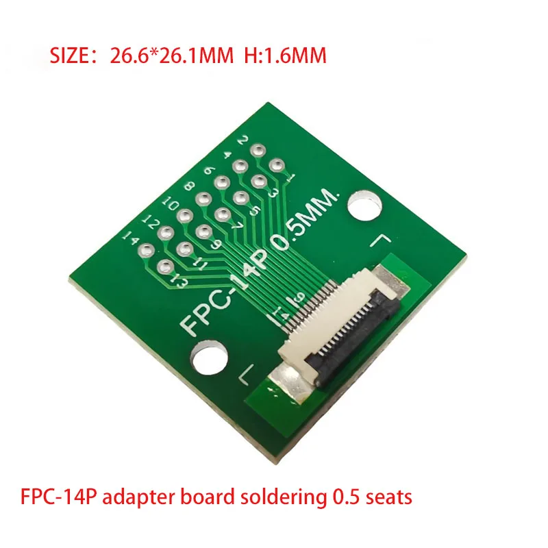 1PCS FPC/FFC 4P-50P Löten 0,5 Buchse mit einer Flip-Cover verbunden mit einer 0,5 MM Plug-in 2,54 Flexible Flachbandkabel Adapter Board – Detail 7