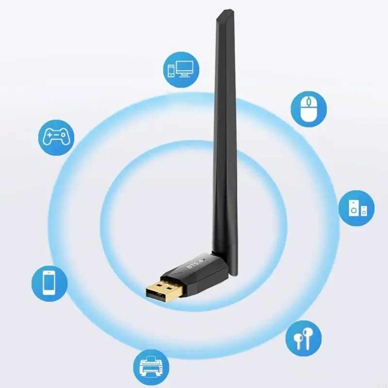 C1FB USB Bluetoothcompatible5.4 Dongle Adapter for Laptops Computer Desktop