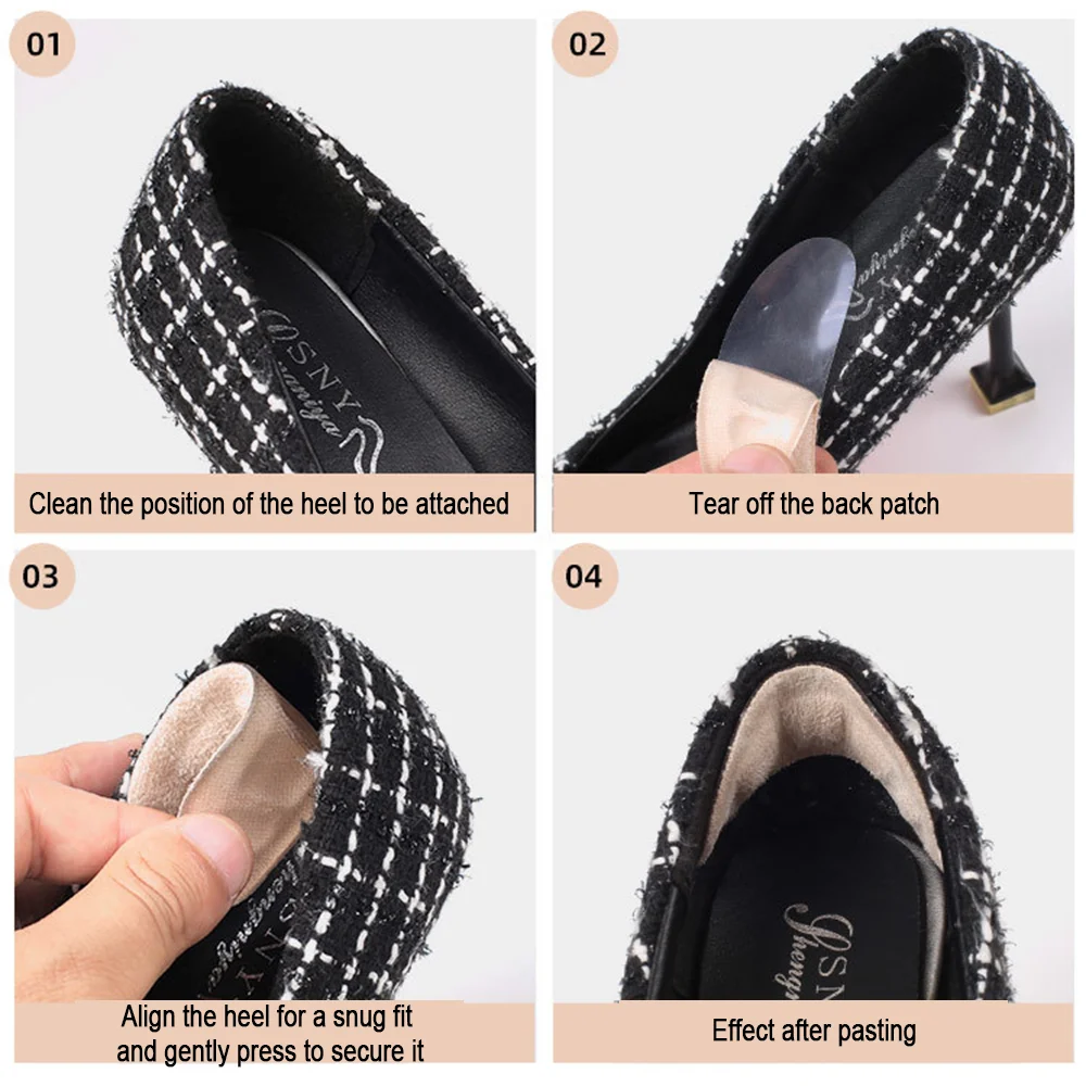 Shoe Insoles Forefoot Pads 1/2Pair Silicone Pads Forefoot For Women's Shoes Non-slip Insert Self-adhesive Heel Gel Insoles Heels Sandals Anti-Slip Foot Pad