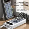 30000Mah-12000Mah Large Capacity Portable Charger Solar Power Bank Built-In 5 Outputs and 3 Inputs Cable for Mobile Phone Audio 3