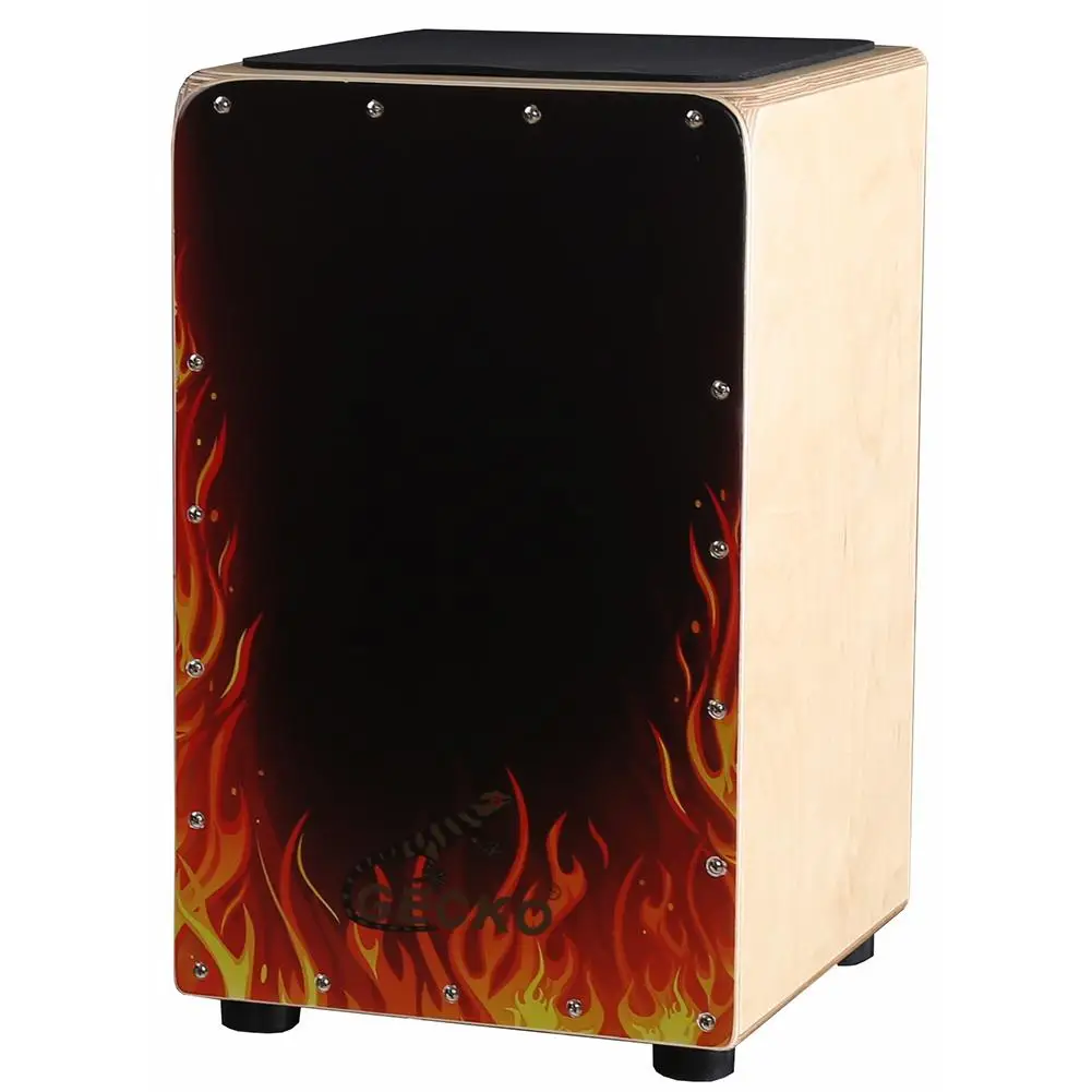 ClassicGeckoCajonDrumPortableStyleTravelWoodenBoxDrumStringAdjustablePercussion