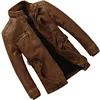 Thick Warm Cashmere Men Outwear Fleece Fur Collar Windbreaker Coats Men's Military Tactical Leather Jackets Long Jacket Men 4