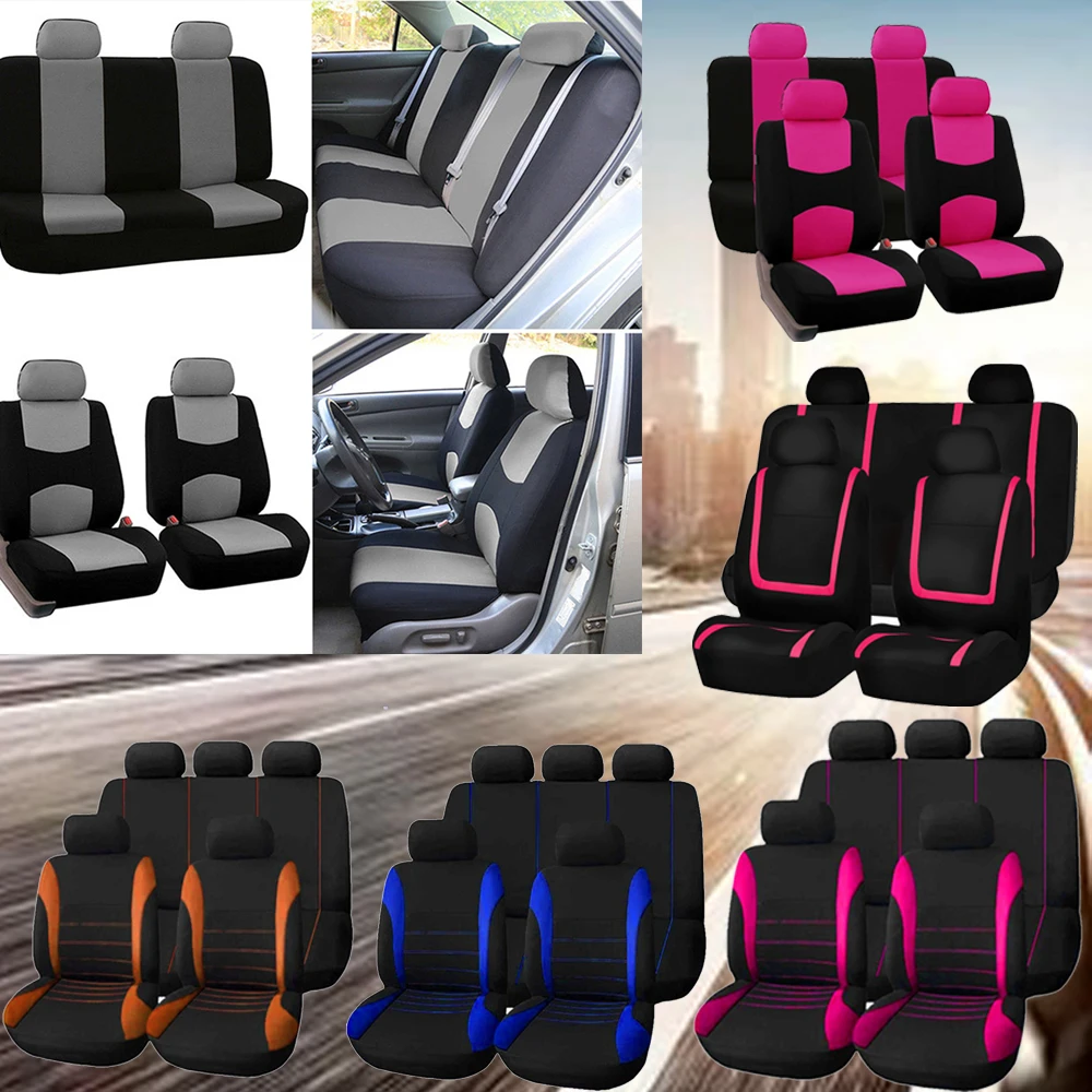 Voor/Achter Auto Seat Cover Voor Ford Focus Edge Explorer Ecosport Escape Expedition F-150 C-MAX Fusion Mondeo Taurus Stof covers