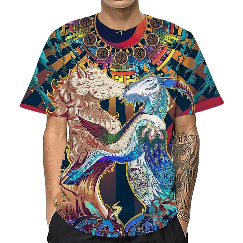 

Модные мужские футболки HX с забавным мультяшным 3D рисунком животных, овец, летние футболки с коротким рукавом, полиэстер, топы в стиле хип-хоп