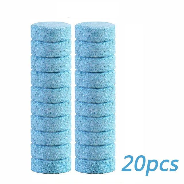 20/40/60Pcs Solid Cleaner Car Windscreen Wiper Effervescent Tablets Glass Toilet Cleaning Car Accessories Brown