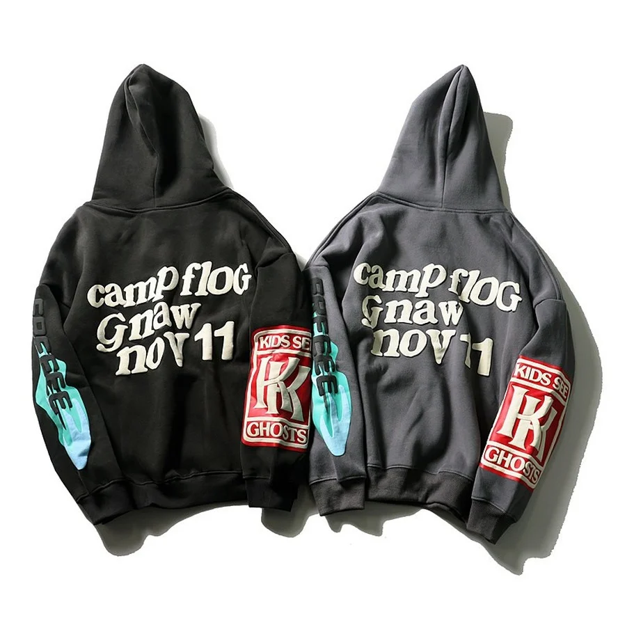 Sudadera Con Capucha De Forro Polar Para Hombre, Con Cordón Ajustable, Con Bolsillo Tipo Canguro, Negro