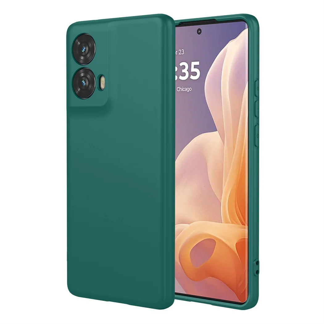 Edge 50 Fusion Anti-Shock Silicone Rubber Case with Microfiber Lining