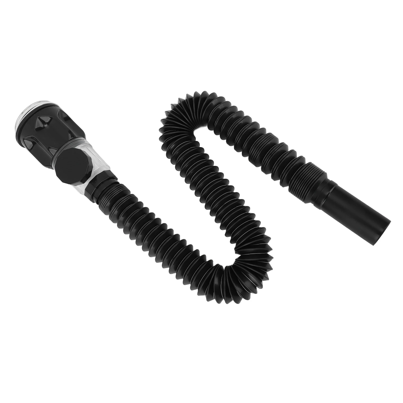 Basin Pipe Plastic Black One Piece Anti Clogging Sink Drain Tubing Pipe for Bathroom Sinks Laundry Sinks Bathroom