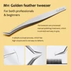 Gollee Sliver Stainless Steel Tweezers Anti-static For Eyelash Extension Careful Storage High precision Divide Volume Eyelash 2