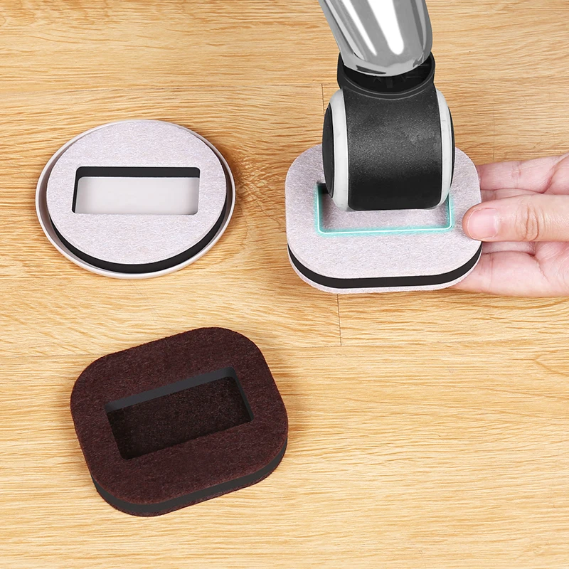 Felt Pads Furniture Caster Cups Floor Protectors Office Chair Bed Wheels Stopper Furniture Prevents Scratches Wood Floor Carpet