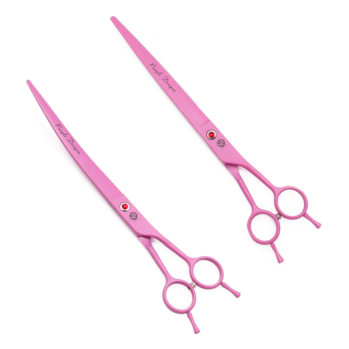 Purple Dragon 9" Dog Grooming Scissors Japan Stainless Straight Scissors Curved Shears Professional Pet Add Bag Z4005