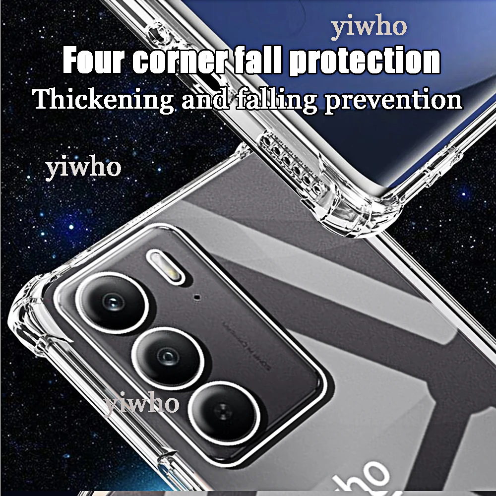Shockproof Transparent Silicone Phone Case with Soft TPU Bumper