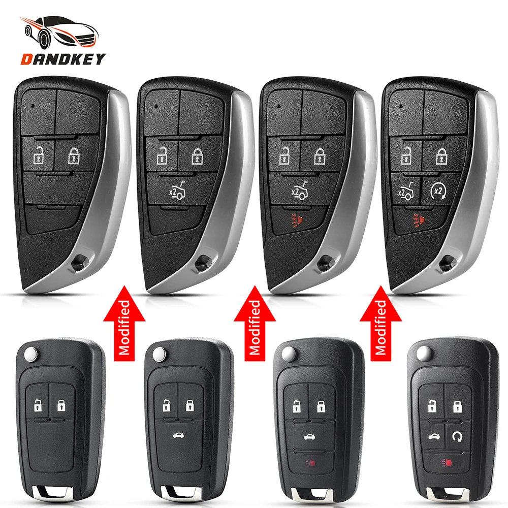 

Dandkey Modified Flip Remote Key For Chevrolet Cruze Epica Lova Camaro For Opel Vauxhall Insignia Astra Mokka Buick Car Shell