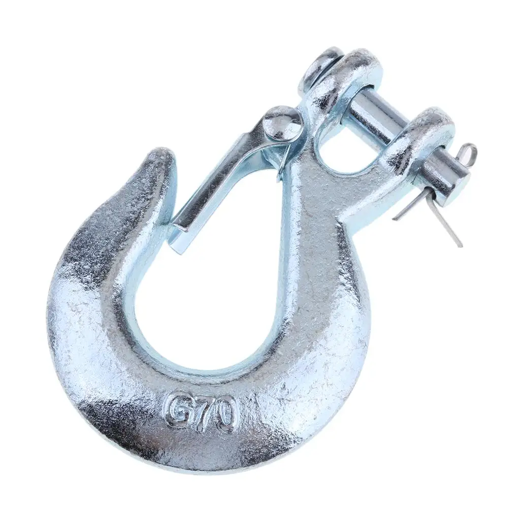1/4 Inch Winch Replacement Hook with Latch for Trailer ATV Boat