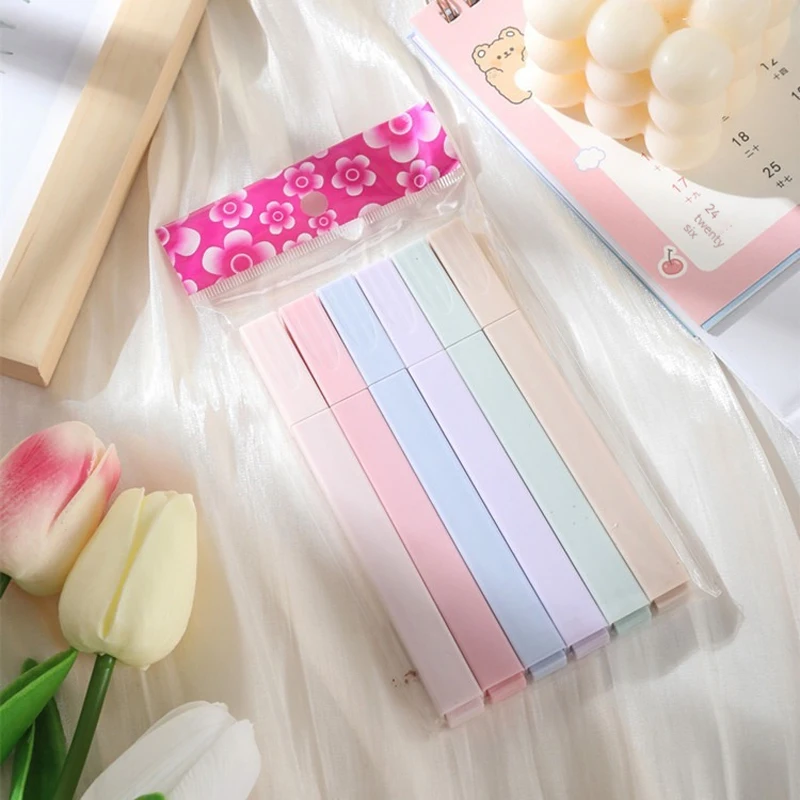 Pastel Color Highlighter Set - Kawaii School & Office Stationery Supplies