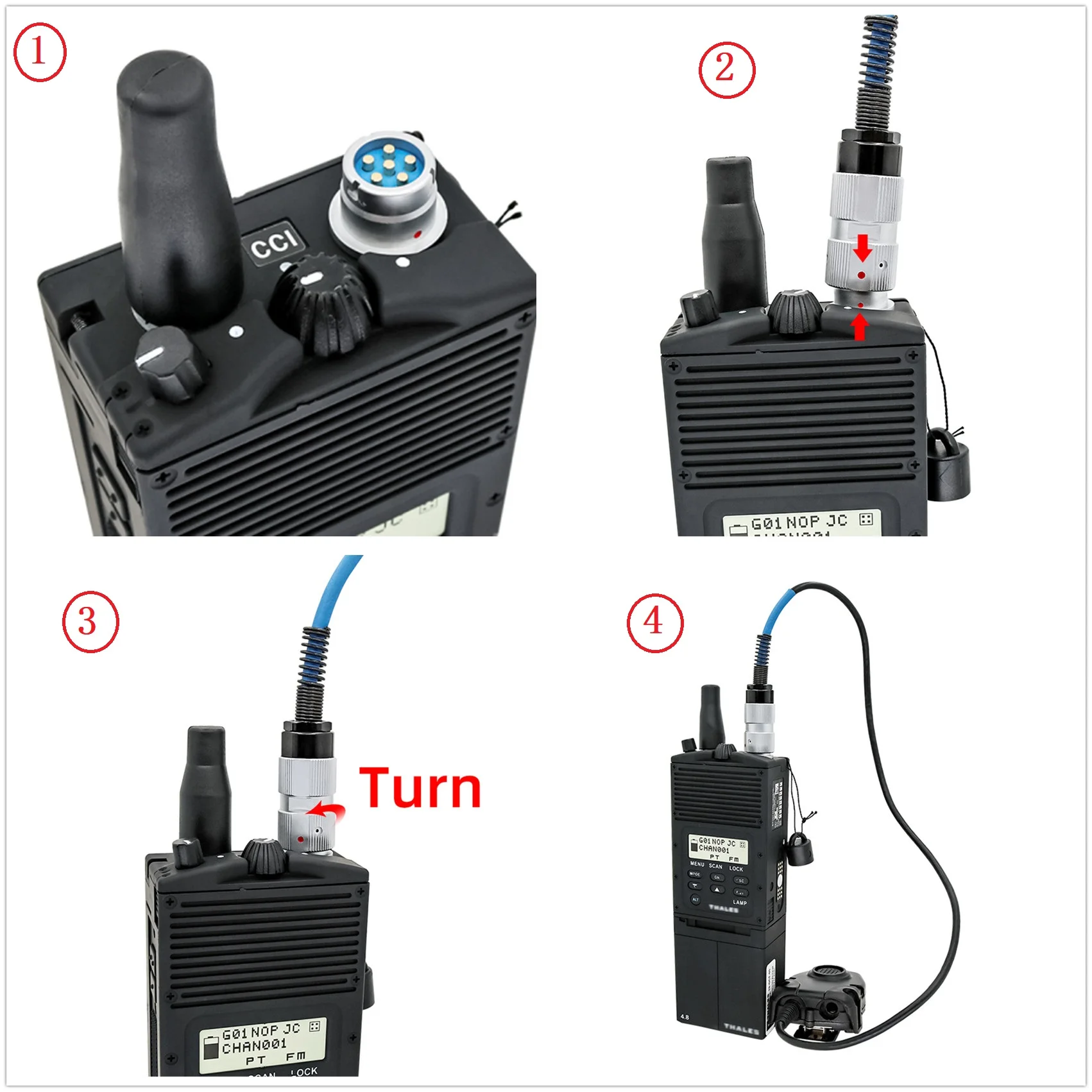 TS TAC-SKY 군용 전술 헤드셋 액세서리 PRC 148 YAESU VERTEX 플러그 워키토키용 가상 모델