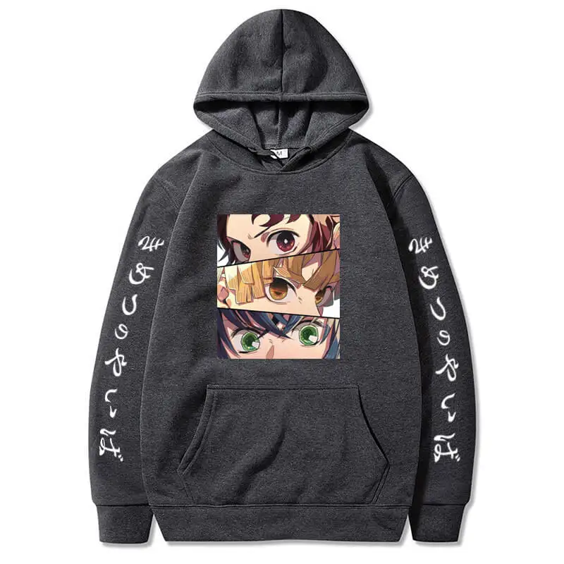 Japanese Anime Hoodies Demon Slayer Graphic Oversized Hoodie Aesthetic Sweatshirts Harajuku Fashion Men Women's Hood Kpop Outfit hoodies for women