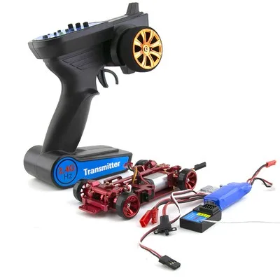 RCフォーミュラーカー CNC Metal 1/28 4X4 RC Car Frame Equipment Mosquito Drift Racing