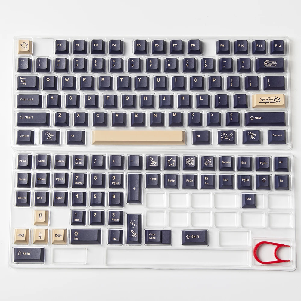 Kbdiy Pbt Gmk Stargaze Perfil Personalizado 124 Teclas Keycap Cereja Caps para Interruptor mx Teclado Gaming Mecânico Gh60 64 68 84 87 104 - Imagem 4