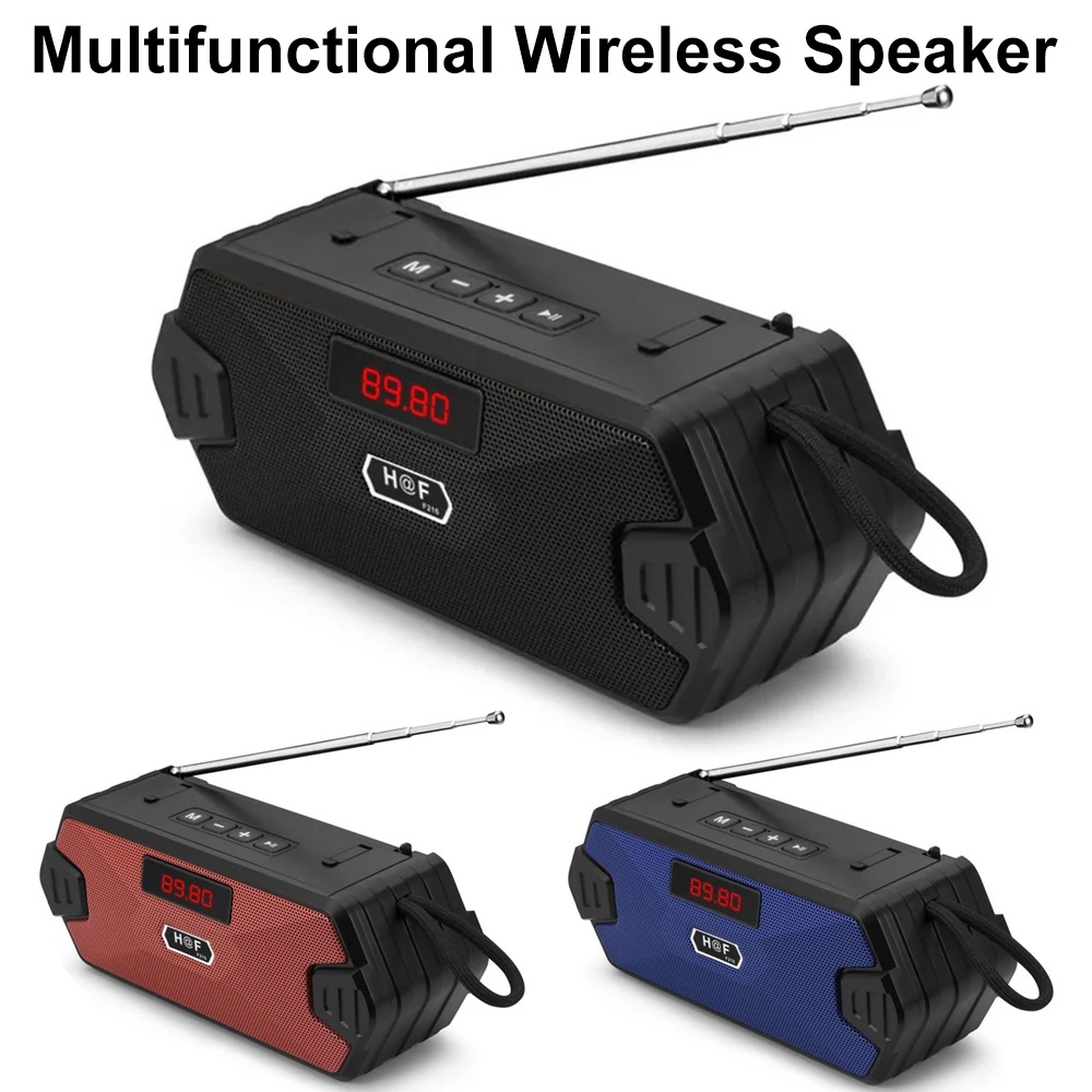 Portable Wireless Bluetooth Speaker with FM Radio and USB Connectivity