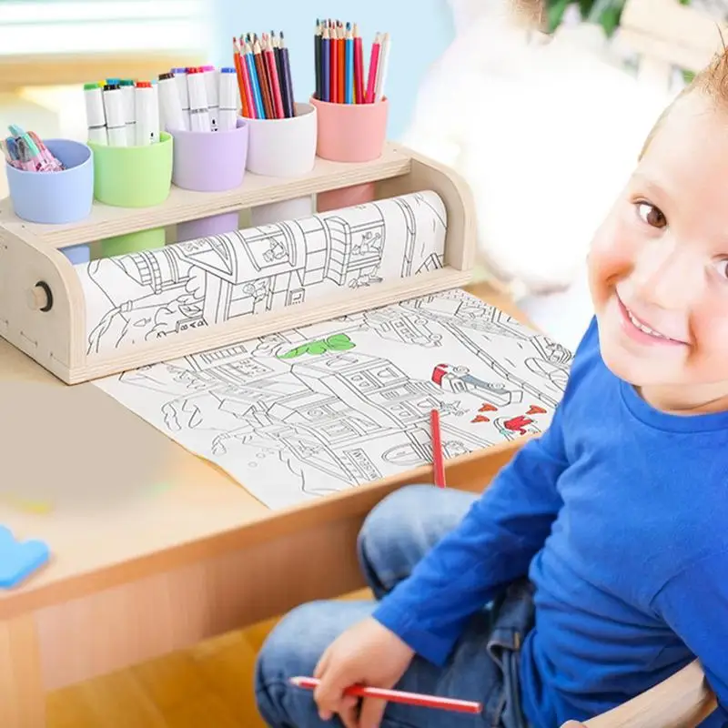 Distributeur De Rouleau De Papier De Table En Bois, Support De