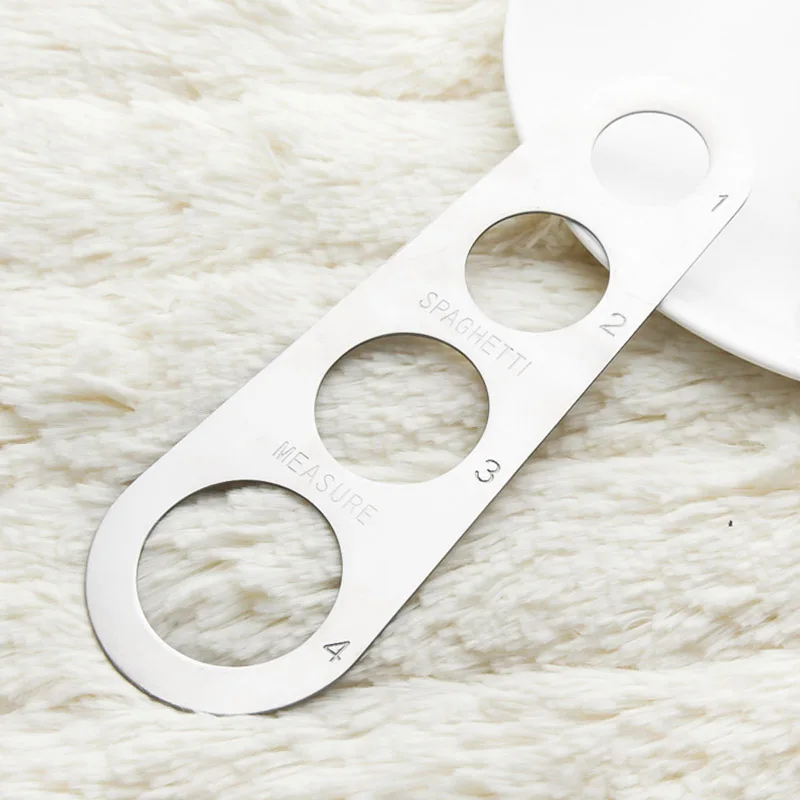 Pasta Measurer Stainless Steel Spaghetti Measurer Pasta Noodle Measure Cook Kitchen Cake Ruler Tapeline Free Measuring Kitchen Tools Gadgets