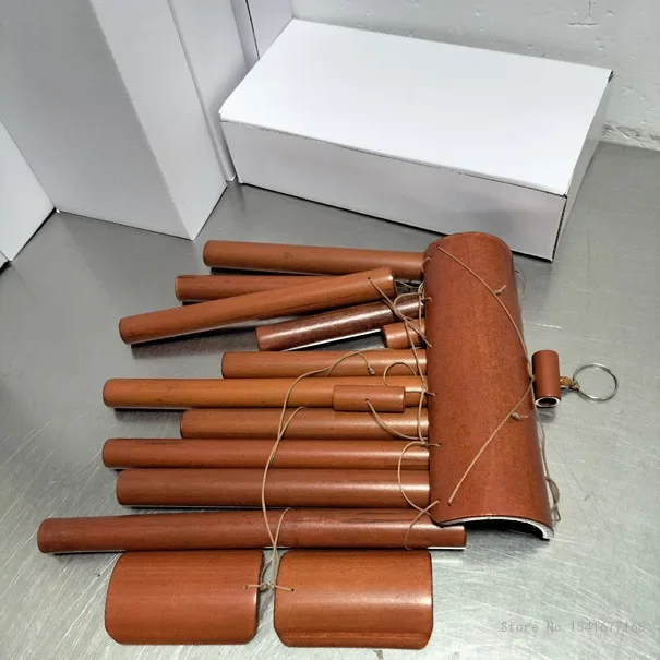 Creative Rural Family Courtyard Decorations, Bamboo Newspaper Safety Pendants, Home Decor, Natural Multi Tube, Wind Chimes