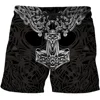 Viking Myth Valhalla Totem 3D Print Beach Shorts Graphic Men's Casual Sport Shorts Summer Surfing Shorts Comfortable Short Pants 4