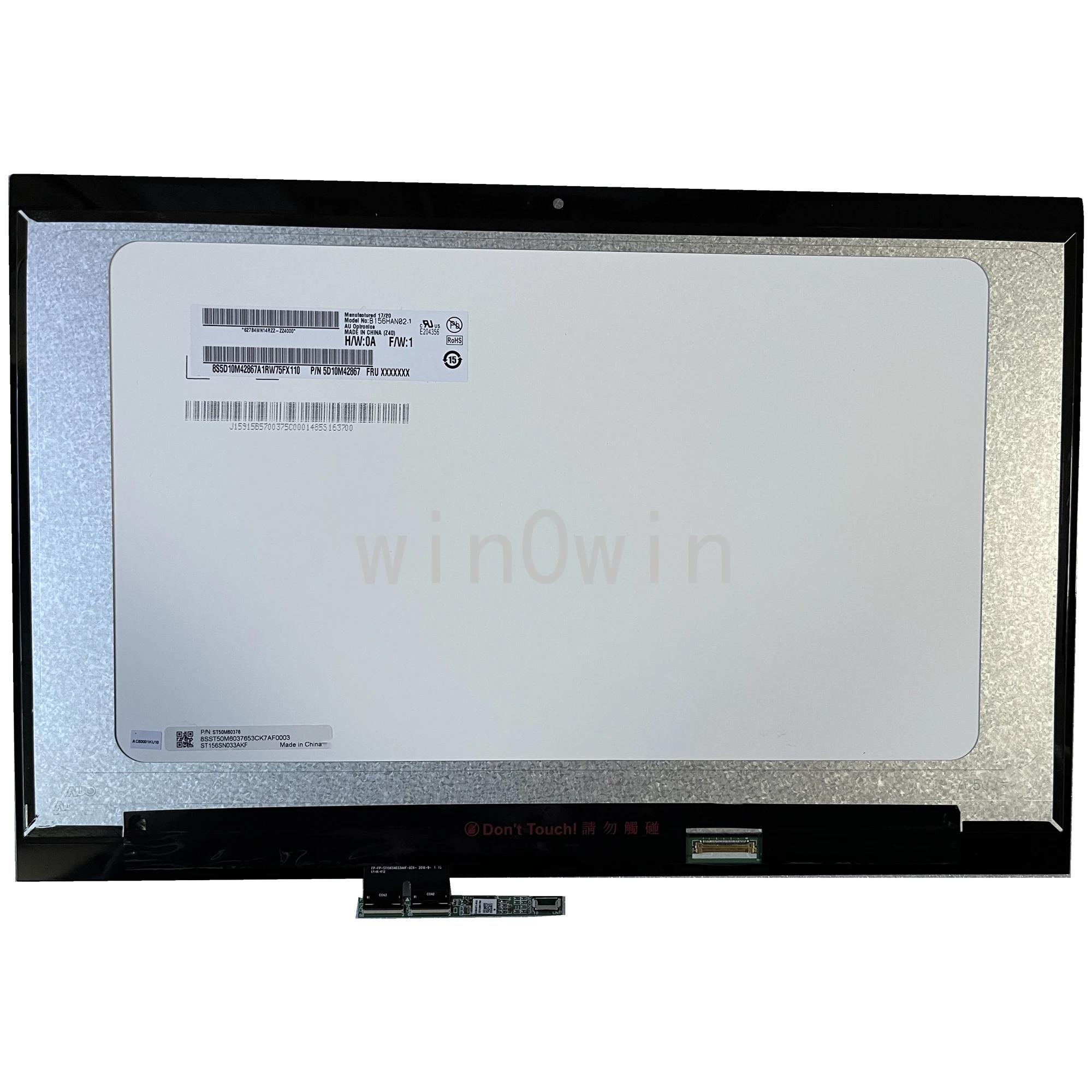 

B156HAN02.1 15.6 LCD Touch Screen Digitizer Assembly Bezel 80XB For Lenovo Flex 5-15 5-1570 5 1570 FHD 1920X1080 No Frame