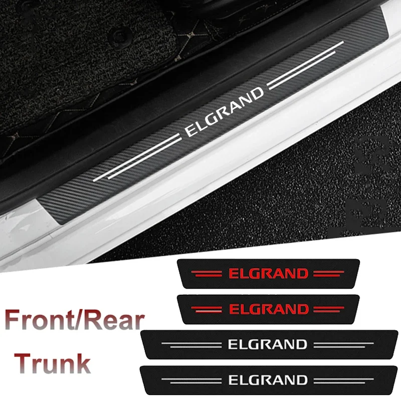

Автомобильные наклейки, полоска на порог двери, устойчивая к царапинам пленка для Nissan Elgrand, логотип X-Trail Kicks, водонепроницаемая защитная пленка, аксессуары